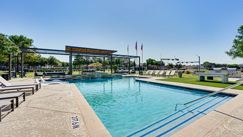 Swimming Pool With Relaxing Sundecks at Highland Luxury Living, Texas, 75067